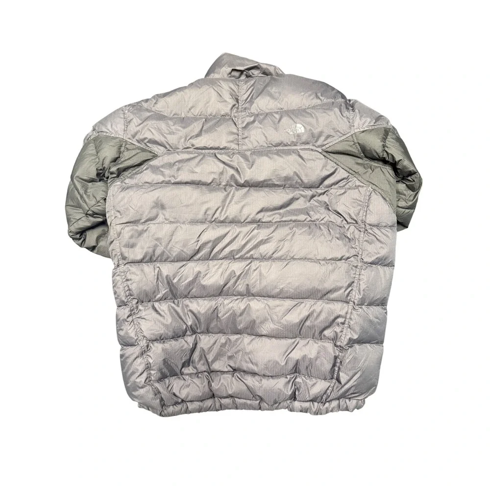 The North Face 600 Fill Down Puffer Jacket Mens XL Tall Gray Light Insulated GUC